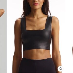 NWT Commando Faux Leather Crop Top Sz L